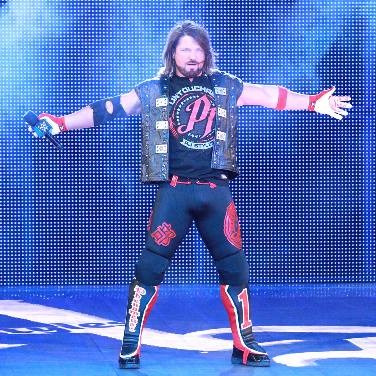 WWE AJ Styles Untouchable Authentic T-Shirt  (Black)