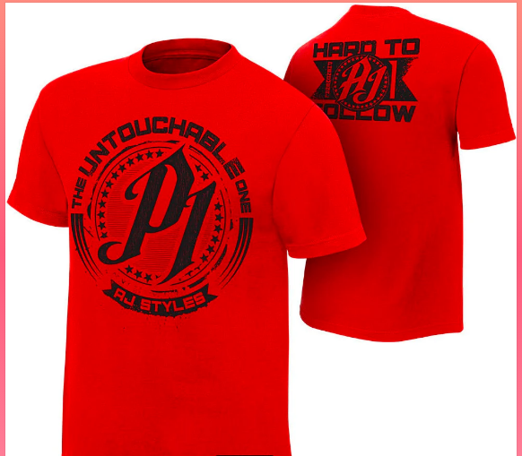 AJ Styles Untouchable Mens Red (T-shirt)