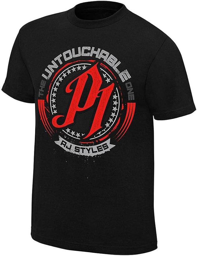 WWE AJ Styles Untouchable Authentic T-Shirt  (Black)