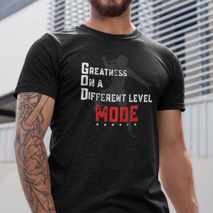 Greatness On A Different Level Mode Black Cotton T-Shirt