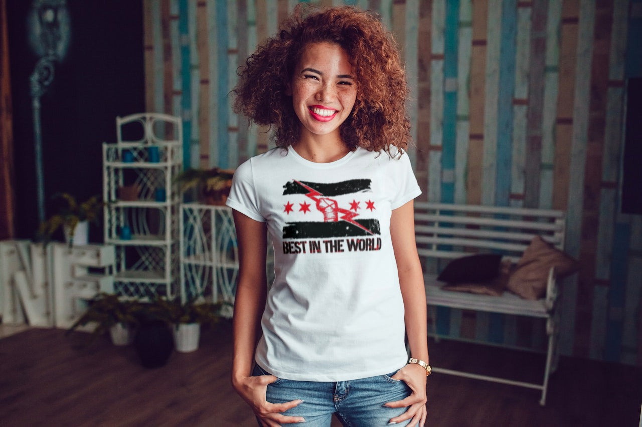 wwe White CM Punk Best In The World  (T-Shirt)