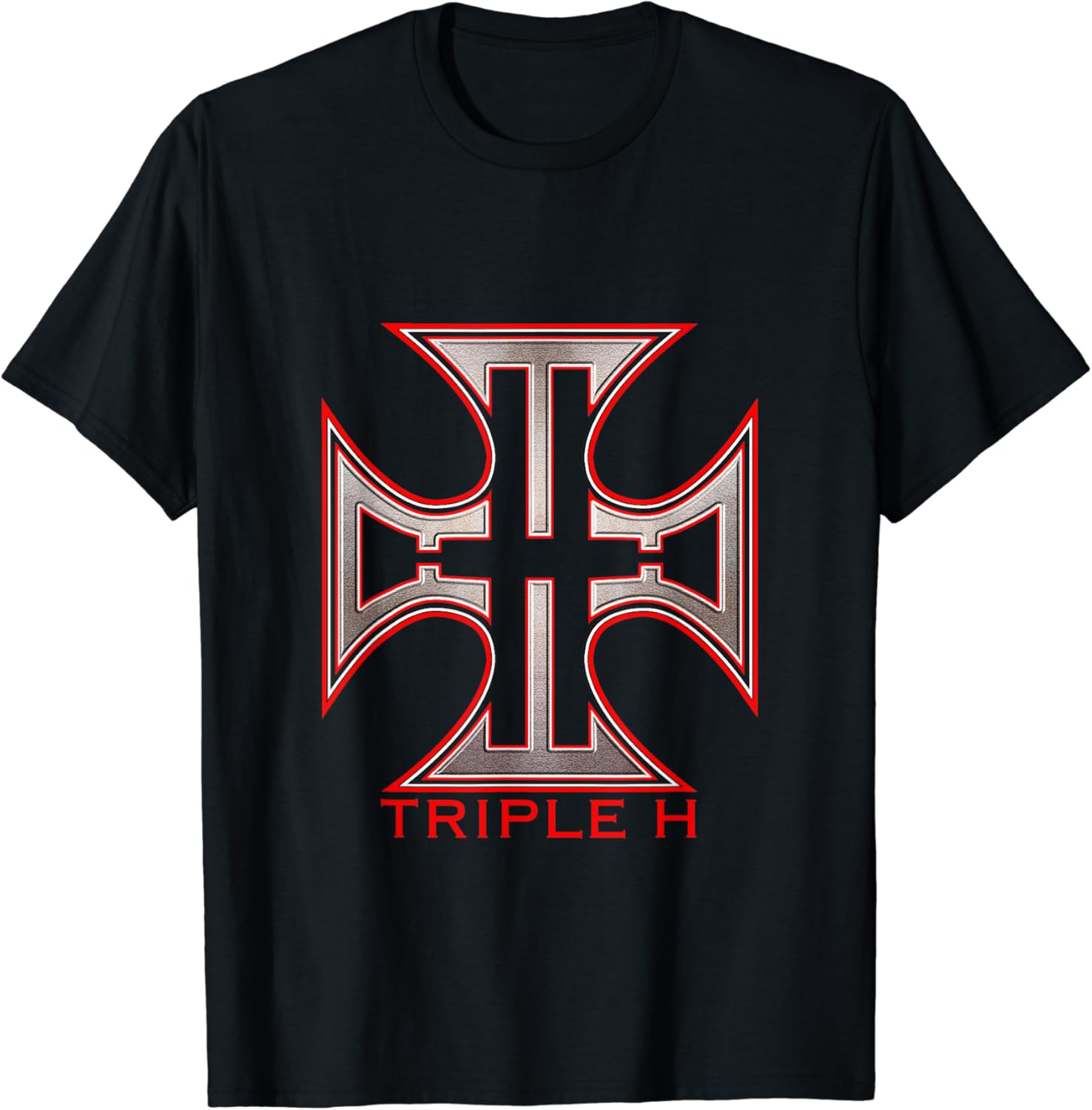 Triple H The Game Red Cross Logo Black T-shirt