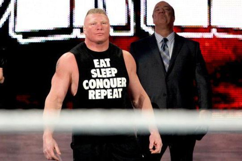 Brock Lesnar Eat Sleep Conquer Repeat Mens Black (T-shirt)