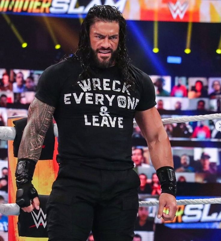 Roman Reigns ''Wreck Everyone & Leave'' Authentic T-Shirt - (Black)