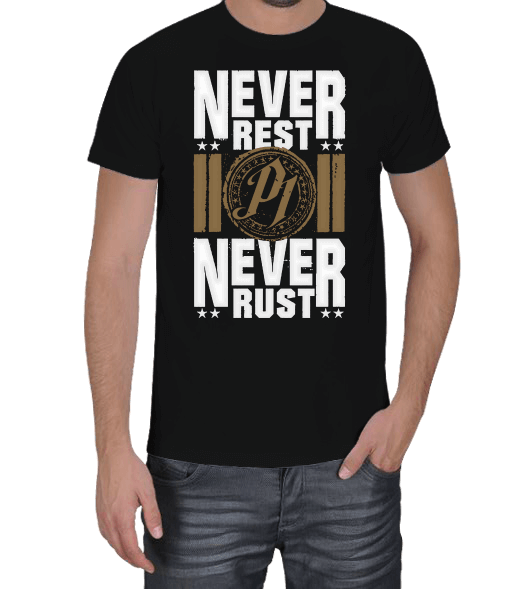 AJ Styles "Never Rest, Never Rust" Authentic T-Shirt (Black)