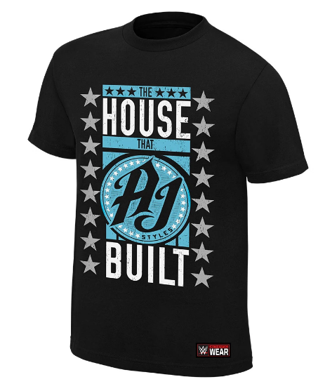 AJ Styles "The House that AJ Styles Built" T-Shirt (Black)