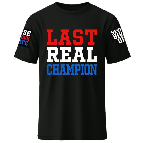 Men's Black John Cena Last Real Champion (T-Shirt)