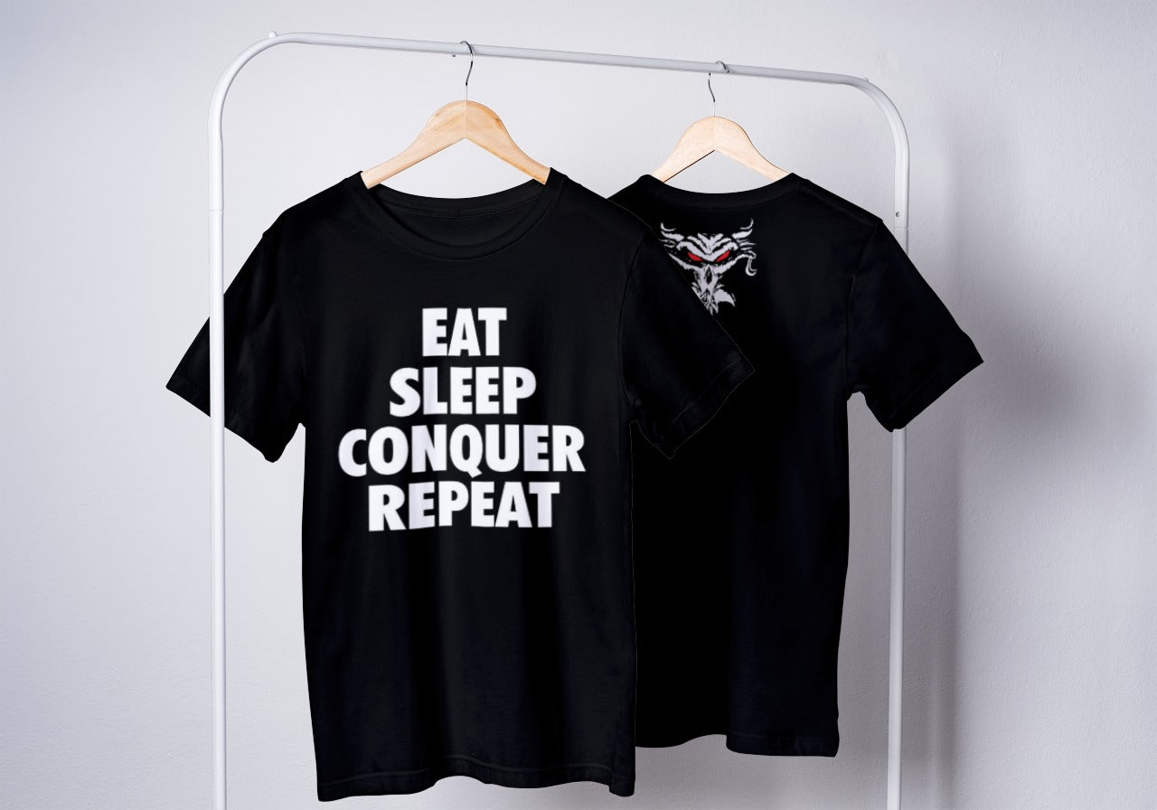 Brock Lesnar Eat Sleep Conquer Repeat Mens Black (T-shirt)