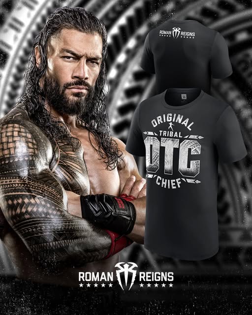 Men's Black Roman Reigns OTC 10-Star T-Shirt (2025)