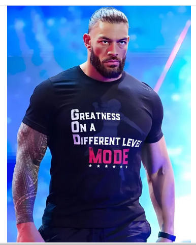 Greatness On A Different Level Mode Black Cotton T-Shirt
