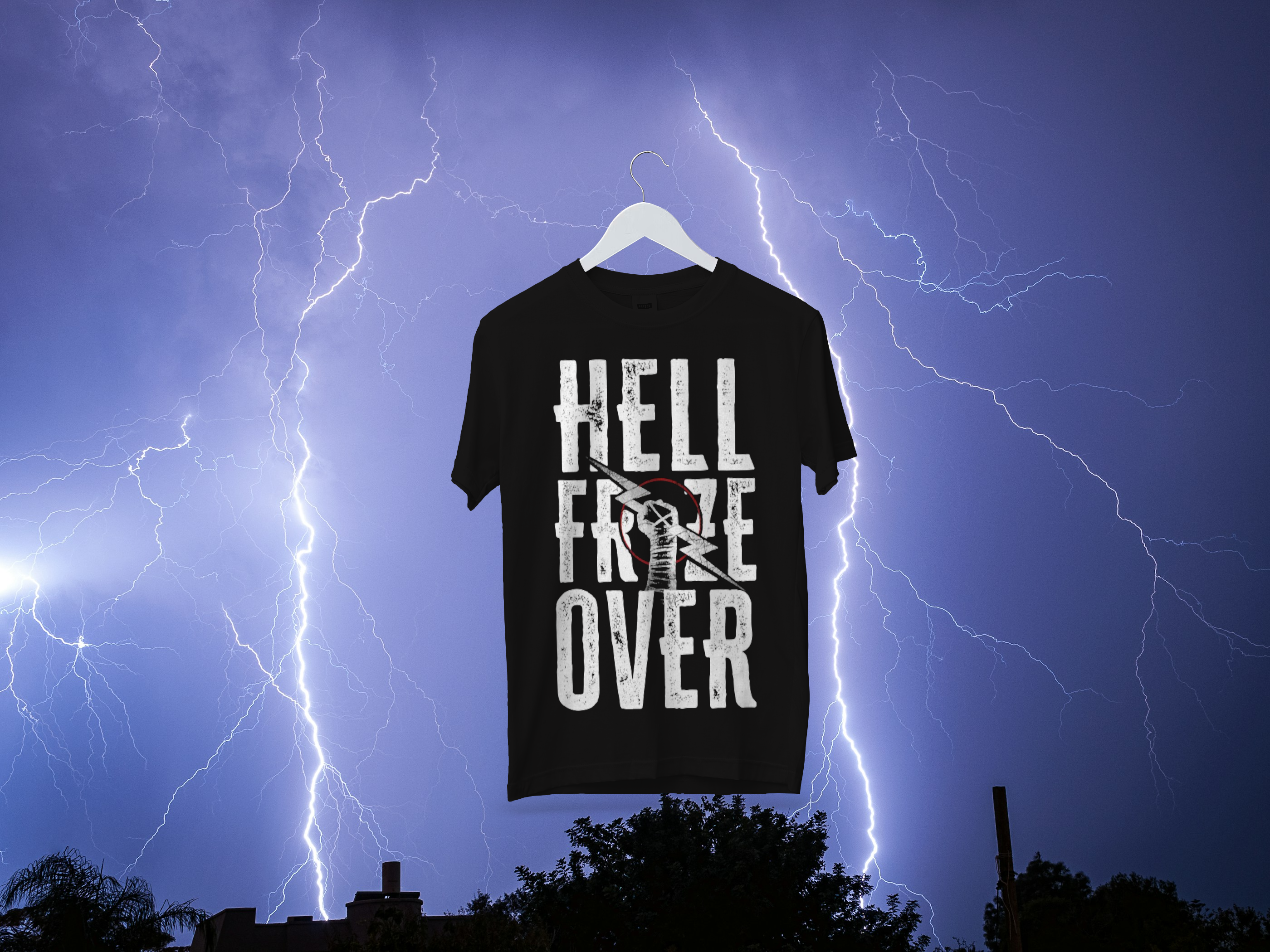 Men's Black CM Punk Hell Froze Over T-Shirt