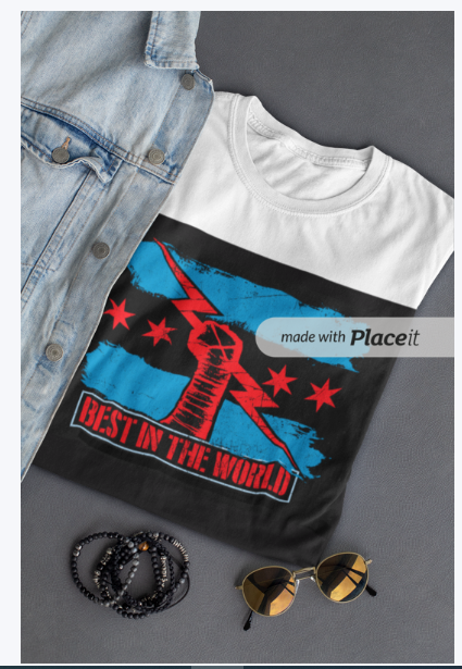 wwe White CM Punk Best In The World  (T-Shirt)