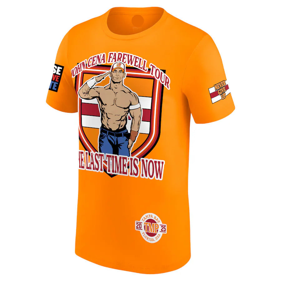 Men's Orange John Cena Farewell Tour 2025 Tampa (T-Shirt)