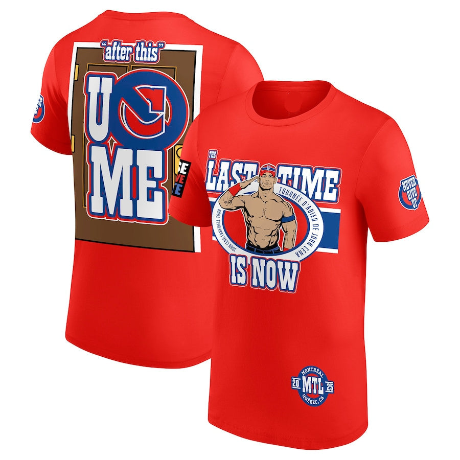 Men's Red John Cena Farewell Tour 2025 Montreal (T-Shirt)