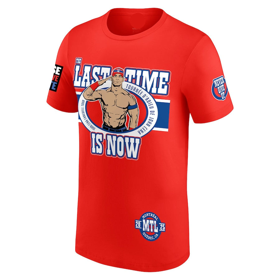 Men's Red John Cena Farewell Tour 2025 Montreal (T-Shirt)