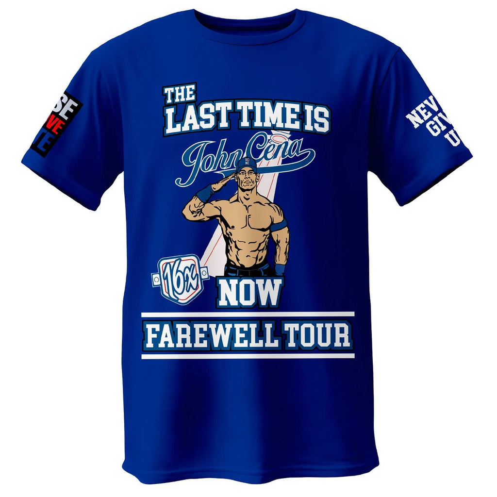 Men's Blue John Cena Farewell Tour 2025 Money In The Bank Los Angeles (T-Shirt)