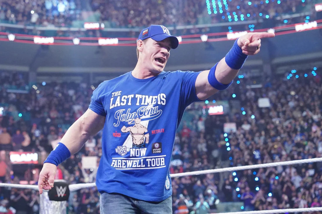 Men's Blue John Cena Farewell Tour 2025 Money In The Bank Los Angeles (T-Shirt)