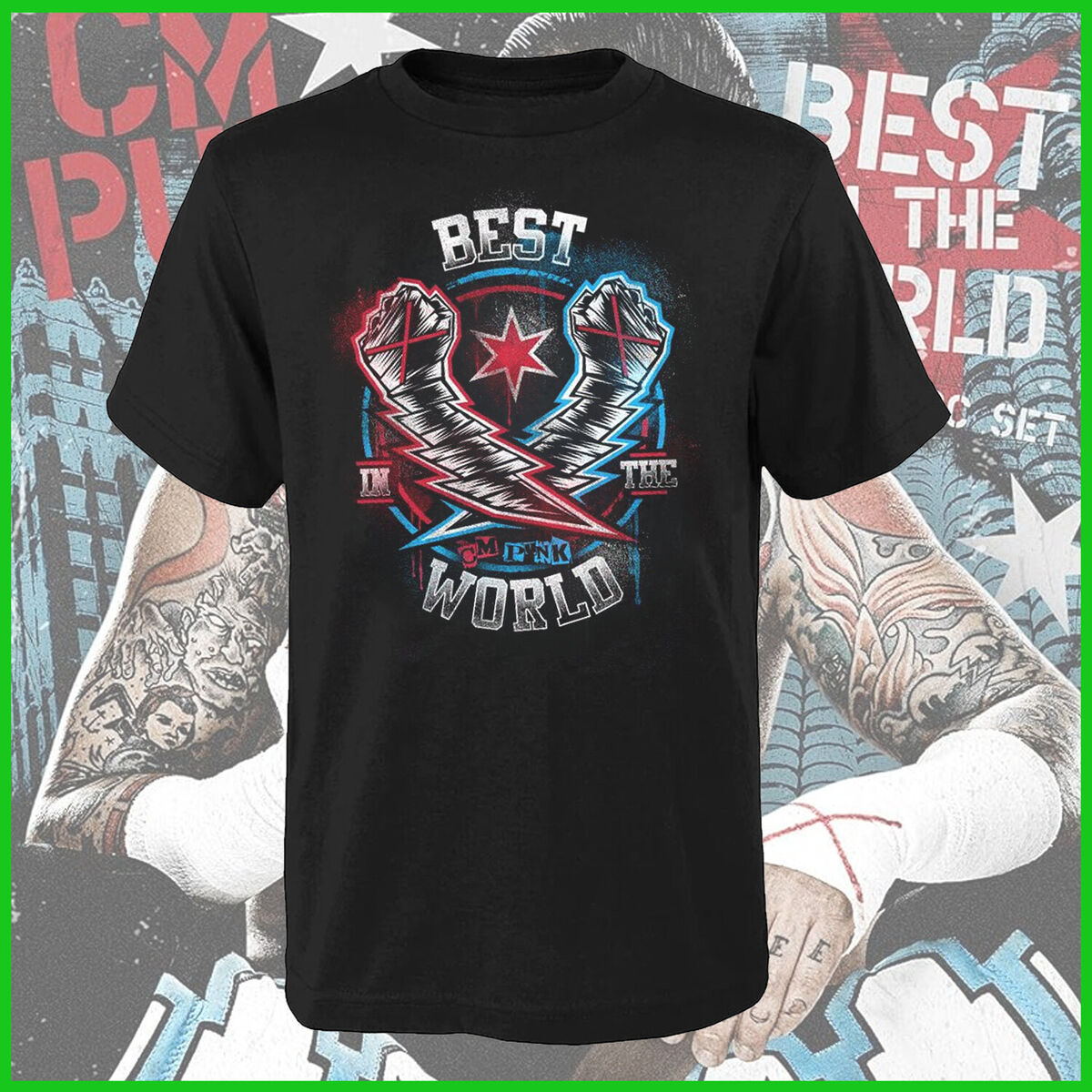 CM Punk Lightning Fists Best in The World T-Shirt