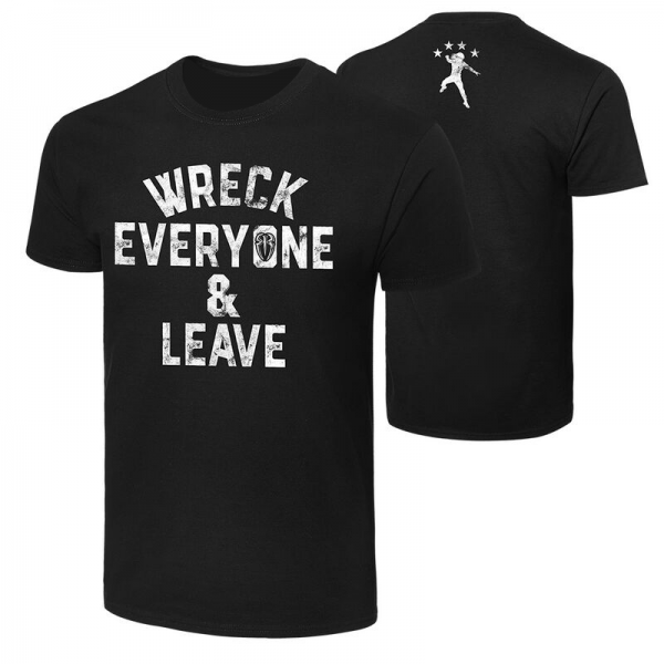 Roman Reigns ''Wreck Everyone & Leave'' Authentic T-Shirt - (Black)