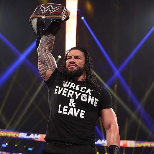 Roman Reigns ''Wreck Everyone & Leave'' Authentic T-Shirt - (Black)