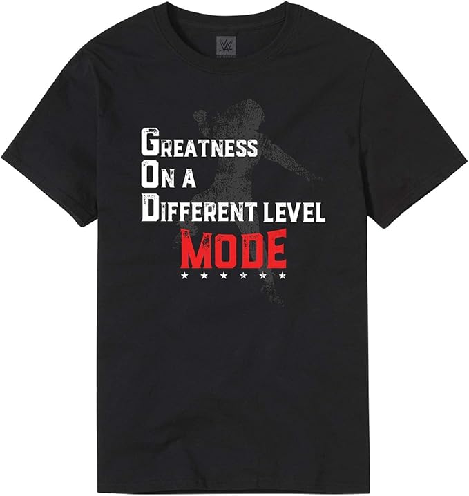 Greatness On A Different Level Mode Black Cotton T-Shirt
